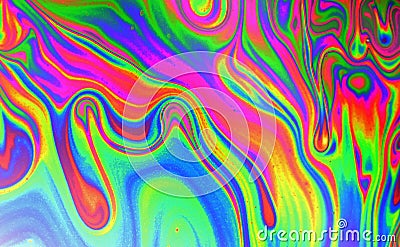 Colorful, trippy psychedelic abstract in blue, green, pink and red Stock Photo