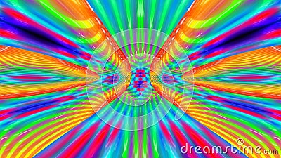 Colorful and trippy pulsing line pattern background Stock Photo