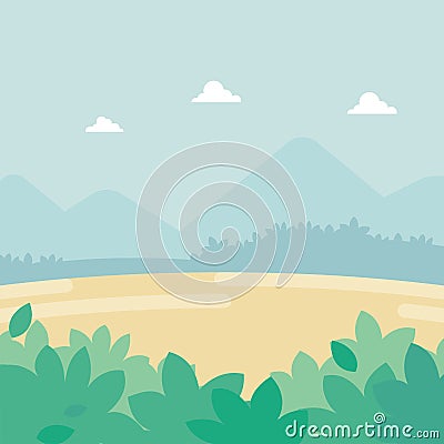 Colorful Tropical landscape. Beautiful environmental banner background Stock Photo