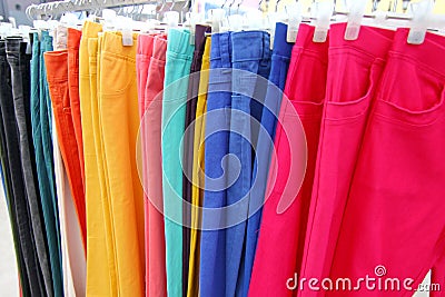 Colorful trousers Stock Photo