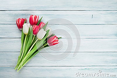 Colorful tulips bouquet Stock Photo