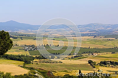 Colorful Tuscany Stock Photo