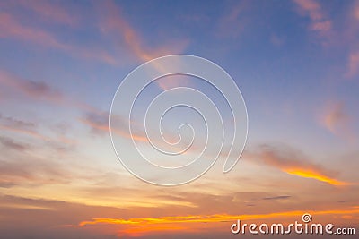 Colorful twilight sky in the early morning before sunrise with d Stock Photo