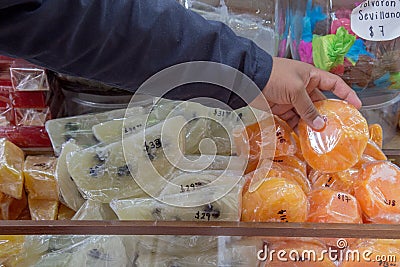 Colorful typical sweets from of Mexico Stock Photo