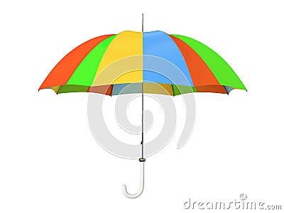 Colorful umbrella isolated Stock Photo