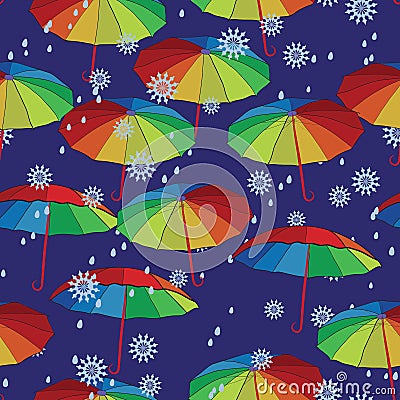Colorful umbrellas Vector Illustration