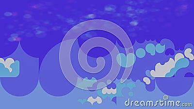 Colorful Unique Blue Abstract Art Background Stock Photo