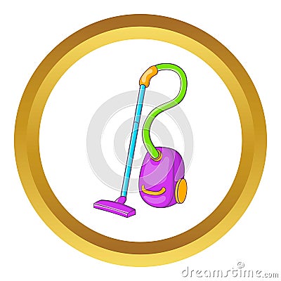 Colorful vacuum cleaner vector icon Vector Illustration