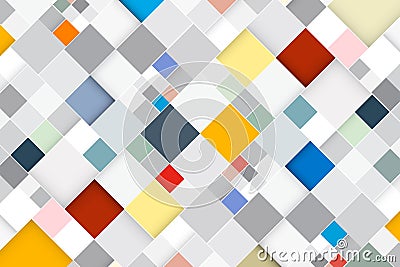 Colorful Vector Abstract Square Retro Background Vector Illustration