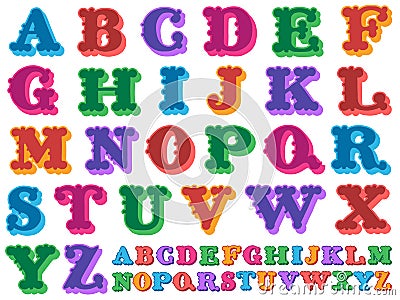 Colorful vector of the complete alphabet Vector Illustration