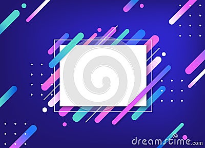 Colorful Vector Frame on Abstract Background. Internet Banner for Announcement, Quote or Advertisement Design Vector Illustration