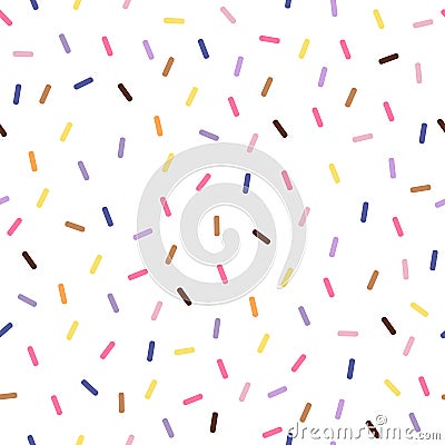 Colorful vector seamless pattern with confetti Vector Illustration