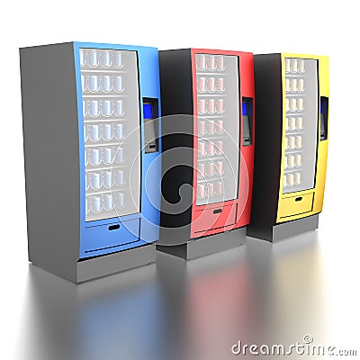 Colorful vending machines Stock Photo