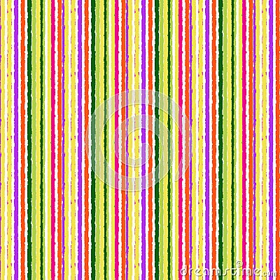 Colorful vertical stripes hand-drawn seamless pattern Vector Illustration