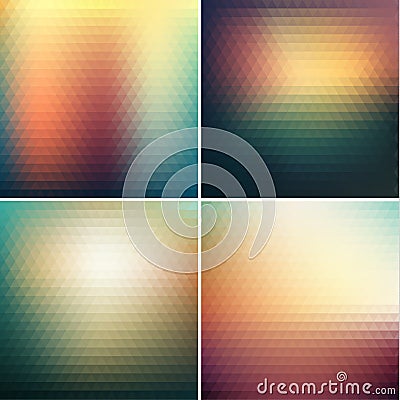 Colorful vibrant geometric background Vector Illustration