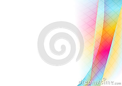 Colorful vibrant tech wavy abstract background Vector Illustration