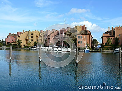 Colorful view of Sotogrande resort Stock Photo