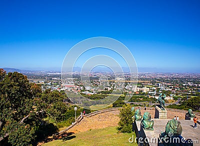 Colorful view of the stairway of Rhodes Memorial. Editorial Stock Photo