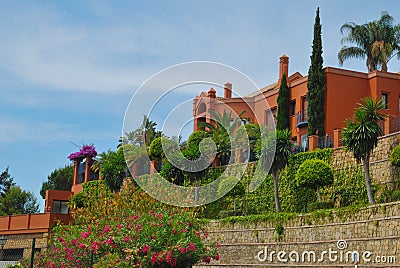 Colorful villa Stock Photo