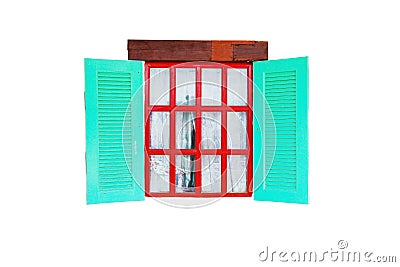 Colorful vintage window Stock Photo