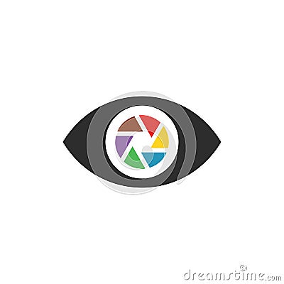 Colorful Vision Logo Template Design Vector, Emblem, Design Concept, Creative Symbol, Icon Vector Illustration