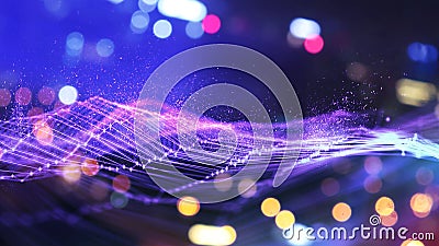 Colorful voice abstract background. Futuristic technology style. Equalizer for music, showing sound waves with music Stock Photo