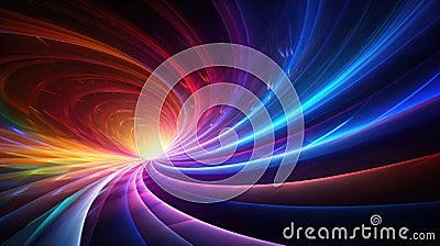 Colorful vortex energy, cosmic spiral waves, multicolor swirls explosion Stock Photo