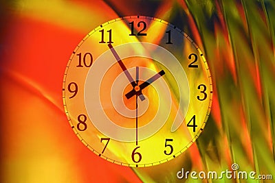 Colorful wall clock Stock Photo