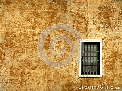 Colorful wall of a house on Venice Stock Photo