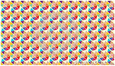 Colorful Wallpaper stars triangles shapes geometric Vector Illustration