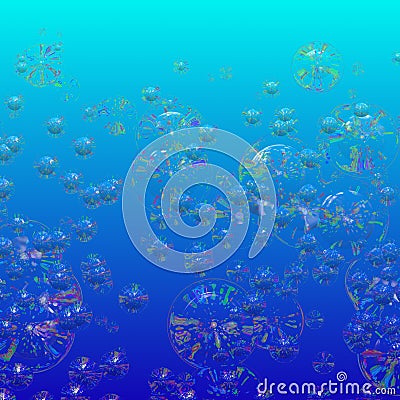 Colorful water bubbles Stock Photo