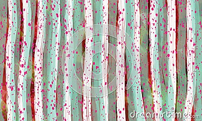 colorful watercolor paint geen and white striped modern art background Stock Photo