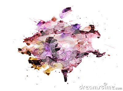Colorful watercolor stains. Stock Photo