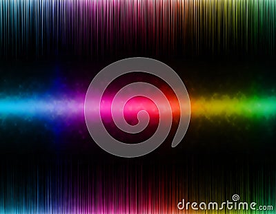 Colorful wave on black background. Stock Photo