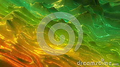 Colorful waves oscillation 3D render illustration Cartoon Illustration