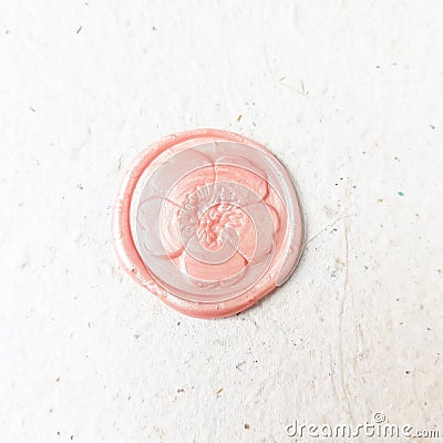 colorful wax coin made from wax sealing stamp Stock Photo