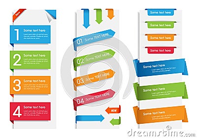 Colorful Web Stickers, Tags and Labels Vector Illustration