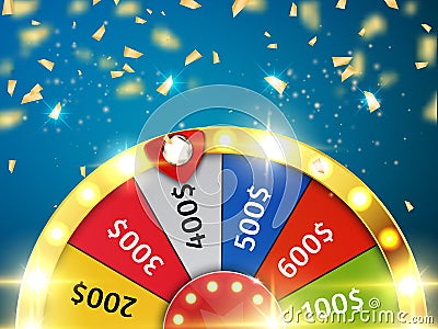 Colorful wheel of luck or fortune infographic. Vector Vector Illustration