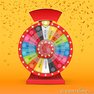 Colorful wheel of luck or fortune infographic. Vector Vector Illustration