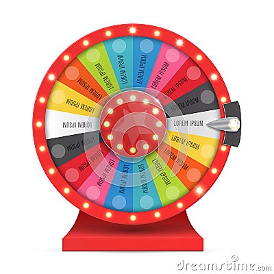 Colorful wheel of luck or fortune infographic. Vector Vector Illustration