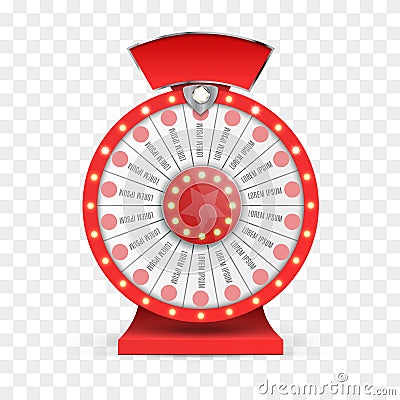 Colorful wheel of luck or fortune infographic. Vector Vector Illustration