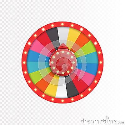 Colorful wheel of luck or fortune infographic. Vector Vector Illustration