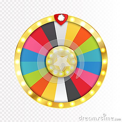Colorful wheel of luck or fortune infographic. Vector Vector Illustration