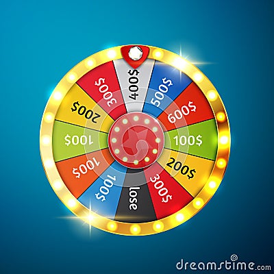 Colorful wheel of luck or fortune infographic. Vector illustration. Vector Illustration