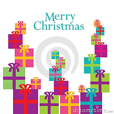 A colorful whimsical Christmas background Vector Illustration