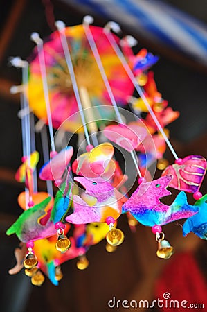 Colorful wind chime Stock Photo