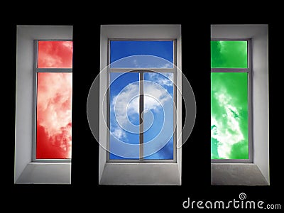 Colorful window Stock Photo