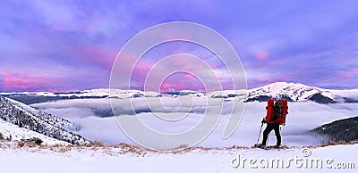 Colorful winter landscape Stock Photo