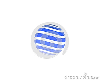 Colorful wire world logo icon Vector Illustration
