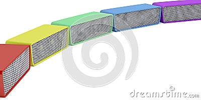 Colorful wireless speakers Stock Photo